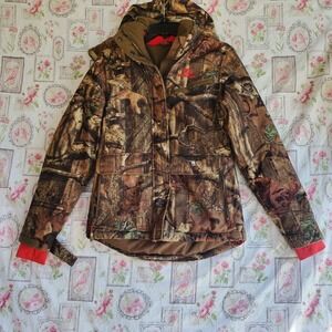 Mossy Oak Break-Up Infinity Camouflage Hunting Jacket Coat Hooded Women's Size S